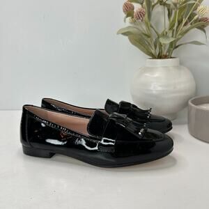 Kate Spade Berkeley Fringe Leather Slip On Black Shoes Women 5.5B Tried On
